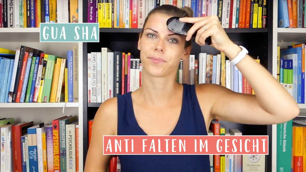 Gua Sha Falten im Gesicht
